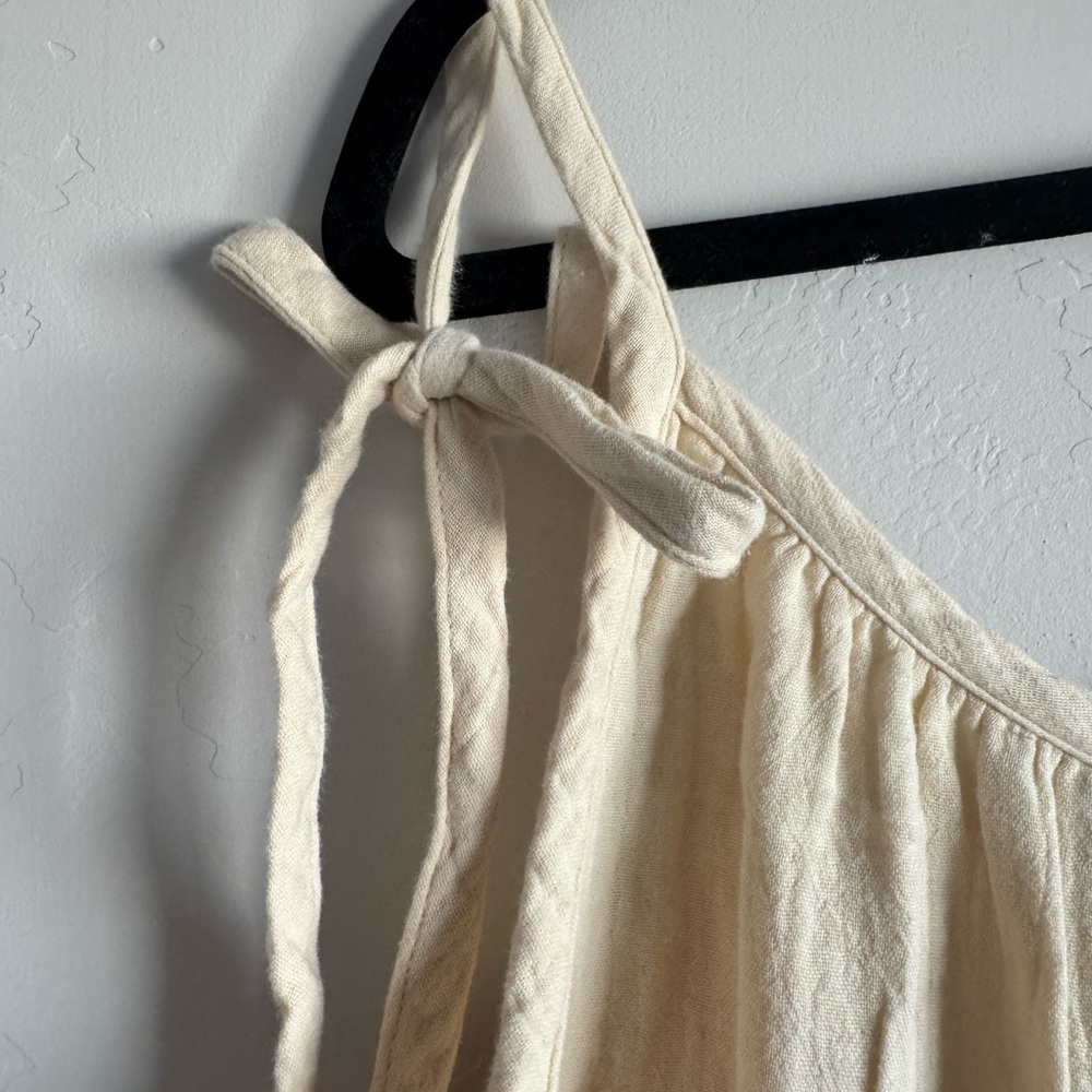 ARITZIA Wilfred Free Candour Jumpsuit Gauze Tie Shoulder Organic Cotton - Size M - Picture 4 of 9